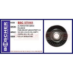 ALTERNATÖR GERGİ RULMANI P206-306-307-406-EXPERT 2.0 16V (00-)-C4-C5-C8-JUMPY-XSARA (02-) 65×25