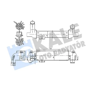 TURBO RADYATÖRÜ KIA SORENTO I 2.5CRDI 06<11 [BRAZING AL/AL] [420X119X85]