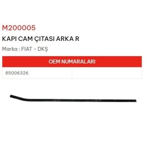 KAPI CAM ÇITASI ARKA SAĞ DKŞ