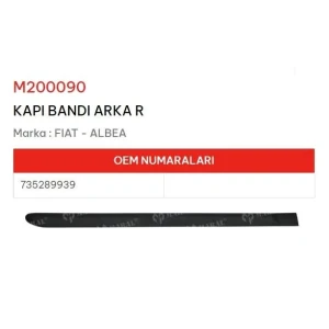 KAPI BANDI ARKA SAĞ ALBEA