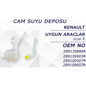 SU FİSKİYE DEPOSU BORU VE KAPAKLI RENAULT CLİO V