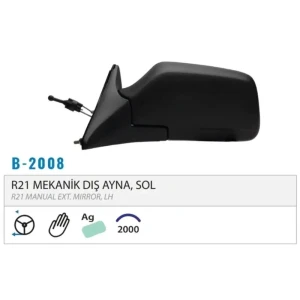 DIŞ DİKİZ AYNASI MEKANİK SOL R21 86-94 M002.2008
