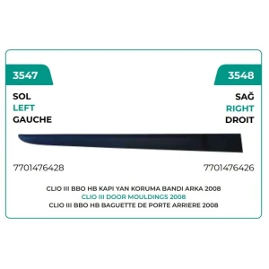 KAPI BANDI ARKA SOL CLİO III HATCHBACK