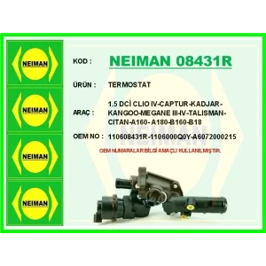 TERMOSTAT 1.5DCİ CLIO IV-CAPTUR-KADJAR-KANGOO-MEGANE III-IV-TALISMAN-CITAN-A160- A180-B160-B18