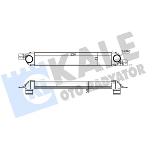 TURBO RADYATÖRÜ OPEL MERIVA A 1.3/1.7CDTI MT 03<10 BRAZING AL/AL 524×83X50 AL/AL 524×83X50