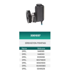 DİREKSİYON POMPASI HİDROLİK VECTRA B 1.8I 16V / 2.0I 16V 95-02.VECTRA C 1.8 16V 02-- HATTAT/HEMA