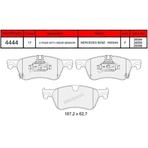 FREN BALATASI ÖN MERCEDES-BENZ CITAN II 2021 SONRASI / NISSAN QASHQAI III – TOWNSTAR 21- 26594-26595-26596