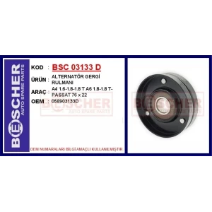 ALTERNATÖR GERGİ RULMANI A4 1.6-1.8-1.8 T A6 1.8-1.8 T-PASSAT 76×22
