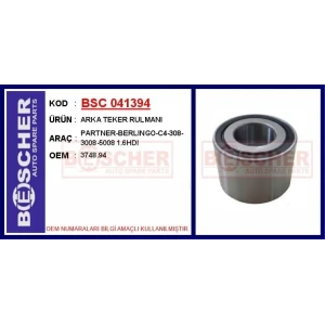 ARKA TEKER RULMANI PARTNER-BERLINGO-C4-308-3008-5008 1.6HDI