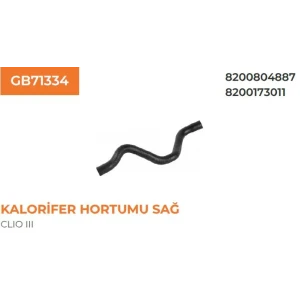 KALORİFER HORTUMU SAĞ RENAULT CLIO III 1,2-1,5 DCI