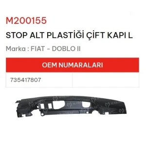 STOP ALT PLASTİĞİ SOL ÇIFT KAPI DOBLO II