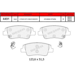 FREN BALATASI ARKA HYUNDAI STARIA 2021 - IONIQ 5 (NE) 2020- KIA EV6 (CV) 2021- 20- 265432654426545