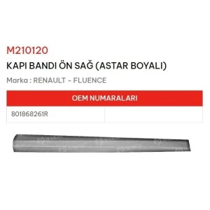 KAPI BANDI ÖN SAĞ ASTAR BOYALI FLUENCE