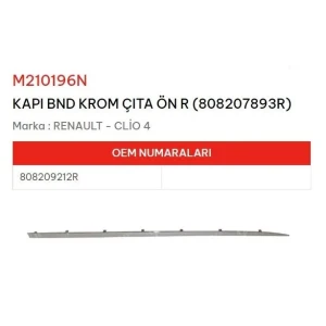 KAPI BANDI ÖN SAĞ KROM TAKILAN CLİO IV