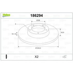 FREN DİSKİ ARKA TAKIM AUDI 100 2.0, 2.0 16V, 2.3,