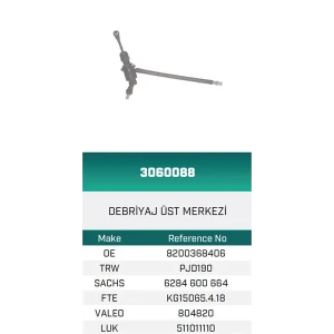 DEBRIYAJ ÜST MERKEZI TWINGO 1.2/1.5/1.6 07> KG15065.4.18