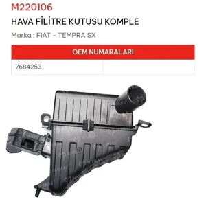 HAVA FILTRE KUTUSU KOMPLE TEMPRA TIPO 1.6
