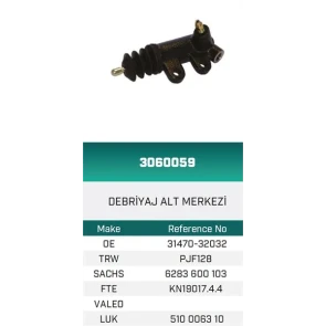DEBRIYAJ ALT MERKEZI CARINA COROLLA AVENSIS 2.0 D KN19017.4.4