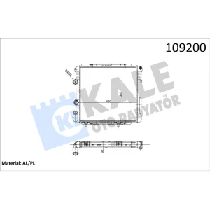 RADYATÖR 2 SIRA ALM.PETEK R9 R19 1.4 1.6 IE