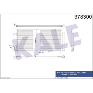 KLİMA RADYATÖRÜ DOBLO 10 + COMBO 12 + 1.3 DMTJ 1.6 DMTJ 2.0 DMTJ 669×293X16