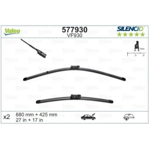 SİLENCİO X-TRM FLAT BLADE (MUZ TİPİ) SİLECEK VF930 (X2) (680+425MM) (ÖN) PEUGEOT 3008 SUV (M_) ; PEUGEOT 5008 II ; DS DS 7 CROSSBACK ; CITROËN C5 AIRCROSS