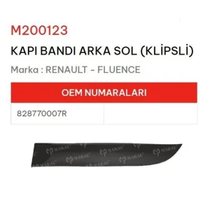 KAPI BANDI ARKA SOL KLIPSLI FLUENCE