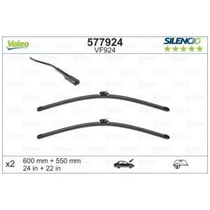 SİLENCİO X-TRM FLAT BLADE (MUZ TİPİ) SİLECEK VF924 (X2) (600+550MM) (ÖN) MERCEDES-BENZ E-CLASS T-MODEL (S212) ; MERCEDES-BENZ E-CLASS (W213) ; MERCEDES-BENZ E-CLASS T-MODEL (S213) ; MERCEDES-BENZ E-CLASS COUPE (C238) ; MERCEDES-BENZ E-CLASS ALL-TERRAİN (S