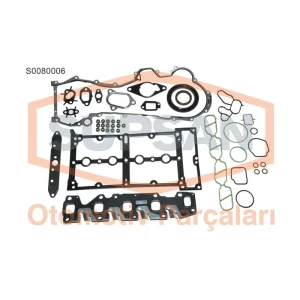 MOTOR TAKIM CONTA FİAT DOBLO, PALİO, ALBEA, PUNTO 1.3 MULTİJET 16 V / 1.3 JTD 16V (ENG. 188 A 9.000) VR KEÇELİ, SİLİNDİR KAPAK CONTASIZ