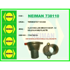TERMOSTAT YUVASI CLIO KNG LGN MNG R19-EXP. 1.9 DZL(K4J-K4M) PLASTİK