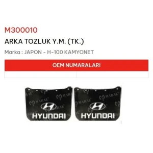 ARKA TOZLUK Y.M. TK. H-100 KAMYONET