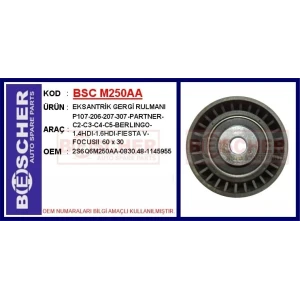 EKSANTRİK GERGİ RULMANI P107-206-207-307-PARTNER-C2-C3-C4-C5-BERLINGO-1.4HDI-1.6HDI-FIESTA V-FOCUSII 60×30