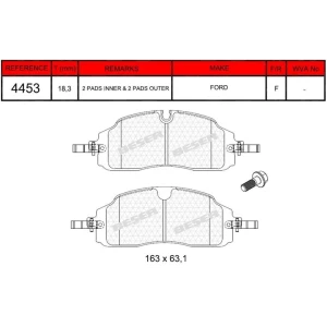 FREN BALATASI ÖN YENİ FORD CUSTOM - TRANSIT V710 2023 DİSK BALATASI 23- -