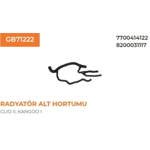RADYATÖR ALT HORTUM (R.KANGOO D 1.9)