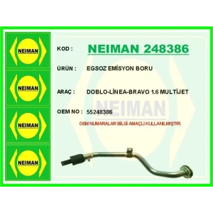 EGSOZ EMİSYON BORU DOBLO-LİNEA-BRAVO 1.6 MULTİJET