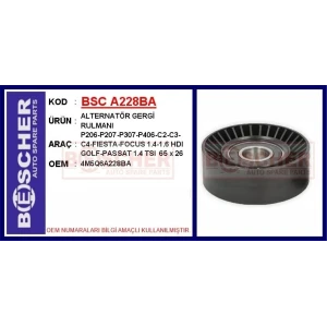 ALTERNATÖR GERGİ RULMANI P206-P207-P307-P406-C2-C3-C4-FIESTA-FOCUS 1.4-1.6 HDI GOLF-PASSAT 1.4 TSI 65×26