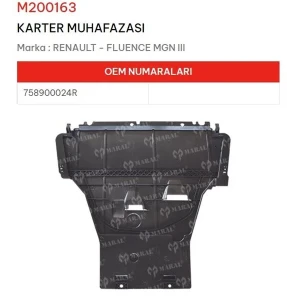 KARTER MUHAFAZASI FLUENCE MEGANE III