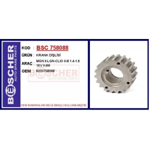 KRANK DİŞLİSİ MGN II-LGN-CLIO II-III 1.4-1.6 16V K4M