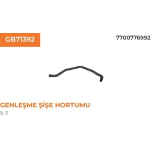 GENLEŞME ŞİŞE HORTUMU RENAULT RENAULT 9D-FLASH 770