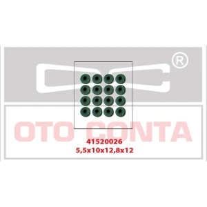 5.5×10×12.8×12 SUBAP KEÇESİ TAKIM 16 ADET VİTON DOCH-MPI