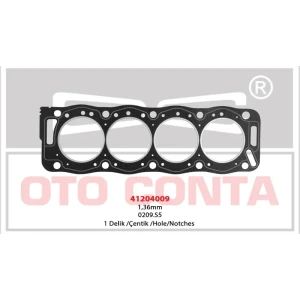 SİLİNDİR KAPAK CONTASI BERLINGO 1.9D 1 ÇENTIK PEUGEOT 405 BERLINGO 1.9D S.K.C 1.36 MM 1 ÇENTIK D9A-D9B-XUD9 DJZ-AJZ 0209.S5