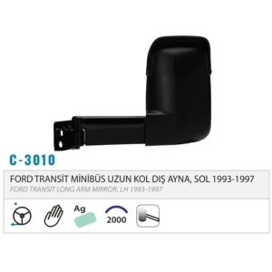 DIŞ DİKİZ AYNASI MEKANİK UZUN KOL SOL TRANSİT T15 93-97 M003.3010