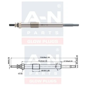 KIZDIRMA BUJİSİ ECO 11V VOLVO S 40 2.0 D 30725069 GN054 0100226492 GLP055 0250202048 DP56 Y1005J B131 ET1-A-N-118 492