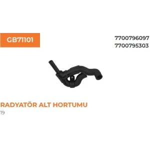 RADYATÖR ALT HORTUMU RENAULT RN19 1,4-1,8 TXE 7700