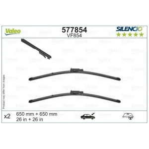 SİLENCİO X-TRM FLAT BLADE (MUZ TİPİ) SİLECEK VF854 (X2) (650+650MM) (ÖN) SEAT ALTEA (5P1) ; SEAT TOLEDO III (5P2) ; SEAT ALTEA XL (5P5, 5P8)