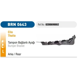 TAMPON BRAKETİ ARKA SOL CLIO THALIA