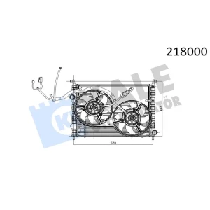 RADYATÖR + FAN + DAVLUMBAZ FIAT STRADA 1.3 JTD AC