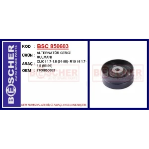 ALTERNATÖR GERGİ RULMANI CLIO I 1.7-1.8 (91-98)- R19 I-II 1.7-1.8 (88-96)