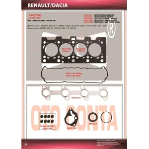 RENAULT 1.5 DCI ÜST TK. OTOCONTA TEFLON KEÇELİ SUB AP LASTİKLİ SKC 'Lİ K9K 700-702-704-710-722