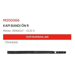 KAPI BANDI ÖN SAĞ CLIO III