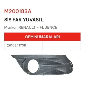SİS FAR YUVASI SOL FLUENCE